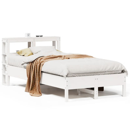 vidaXL Bed Frame without Mattress White 120x190 cm Small Double Solid Wood Pine