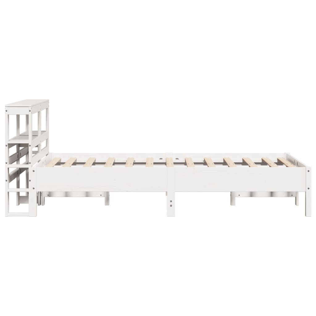 vidaXL Bed Frame without Mattress White 120x190 cm Small Double Solid Wood Pine