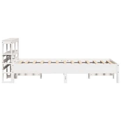 vidaXL Bed Frame without Mattress White 120x190 cm Small Double Solid Wood Pine