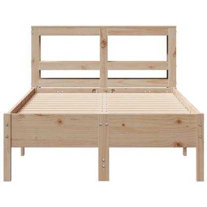 vidaXL Bed Frame without Mattress 75x190 cm Small Single Solid Wood Pine