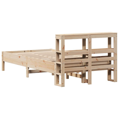 vidaXL Bed Frame without Mattress 75x190 cm Small Single Solid Wood Pine