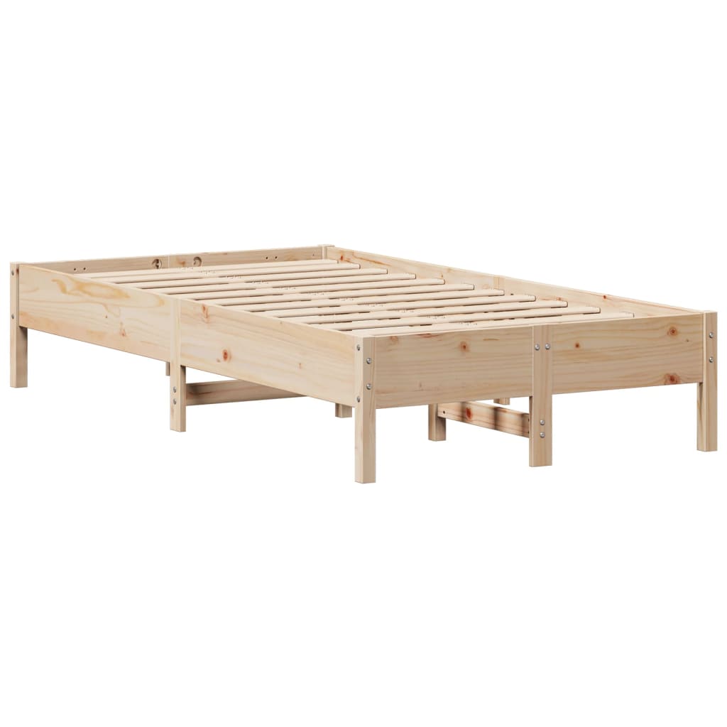vidaXL Bed Frame without Mattress 75x190 cm Small Single Solid Wood Pine