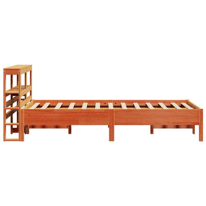 vidaXL Bed Frame without Mattress Wax Brown 75x190 cm Small Single Solid Wood Pine