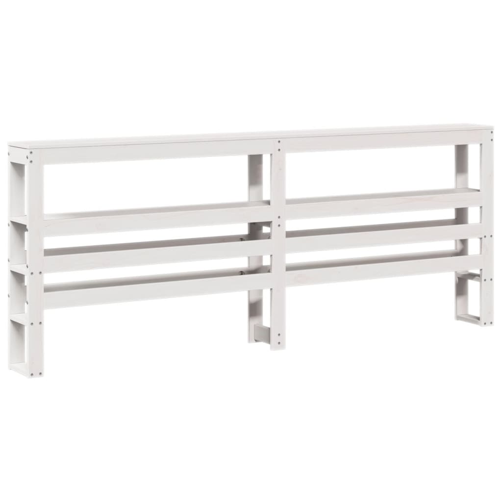 vidaXL Bed Frame without Mattress White 180x200 cm Super King Solid Wood Pine
