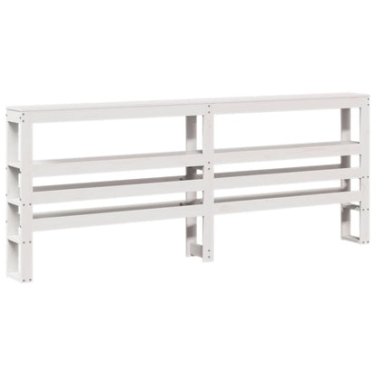 vidaXL Bed Frame without Mattress White 180x200 cm Super King Solid Wood Pine