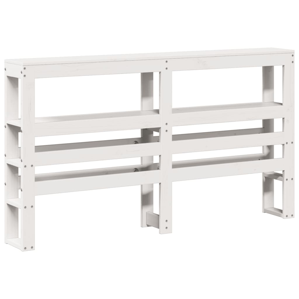 vidaXL Bed Frame without Mattress White 150x200 cm King Size Solid Wood Pine
