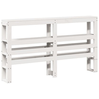 vidaXL Bed Frame without Mattress White 150x200 cm King Size Solid Wood Pine