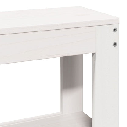 vidaXL Bed Frame without Mattress White 150x200 cm King Size Solid Wood Pine