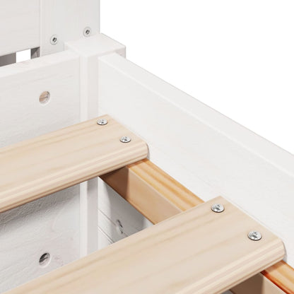 vidaXL Bed Frame without Mattress White 90x200 cm Solid Wood Pine