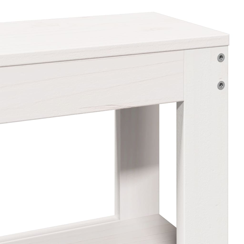 vidaXL Bed Frame without Mattress White 140x190 cm Solid Wood Pine
