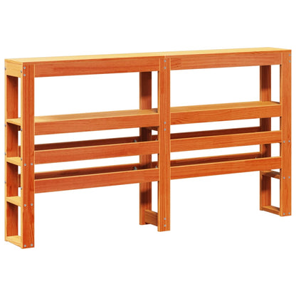 vidaXL Bed Frame without Mattress Wax Brown 135x190 cm Double Solid Wood Pine