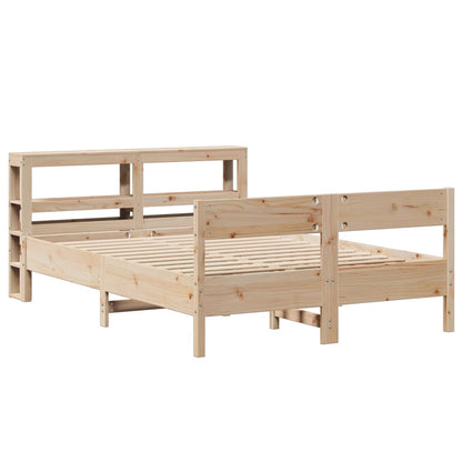 vidaXL Bed Frame without Mattress 120x190 cm Small Double Solid Wood Pine