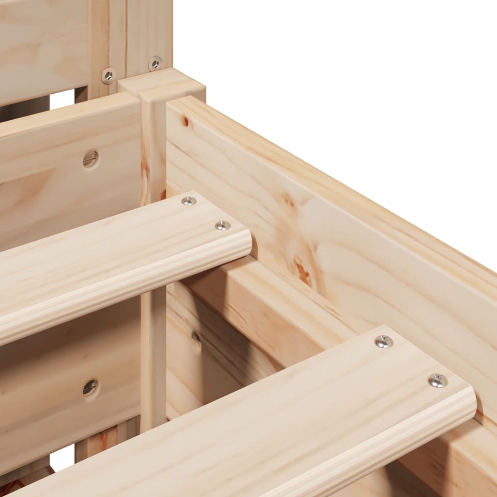 vidaXL Bed Frame without Mattress 120x190 cm Small Double Solid Wood Pine