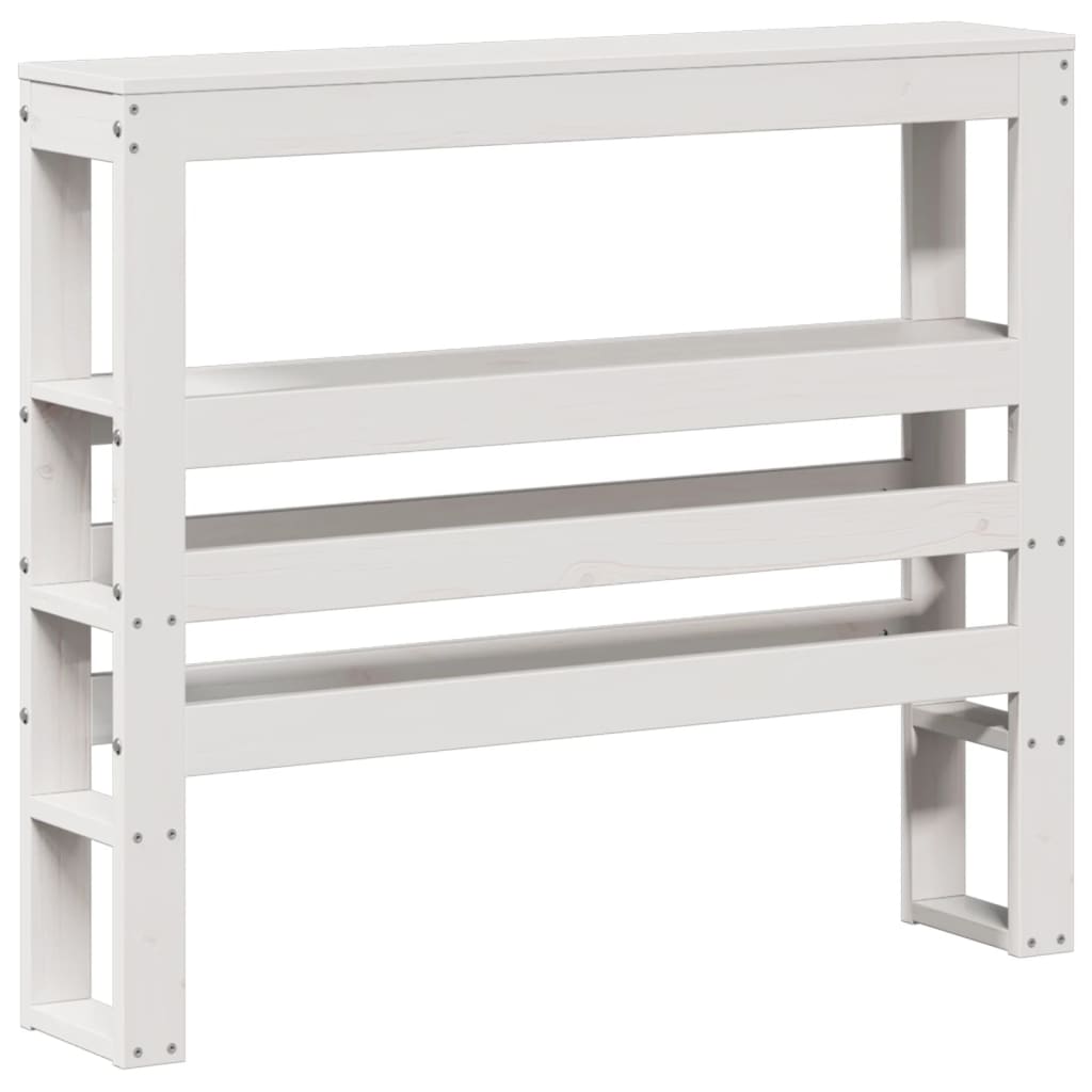 vidaXL Bed Frame without Mattress White 75x190 cm Small Single Solid Wood Pine