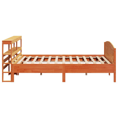 vidaXL Bed Frame without Mattress Wax Brown 200x200 cm Solid Wood Pine