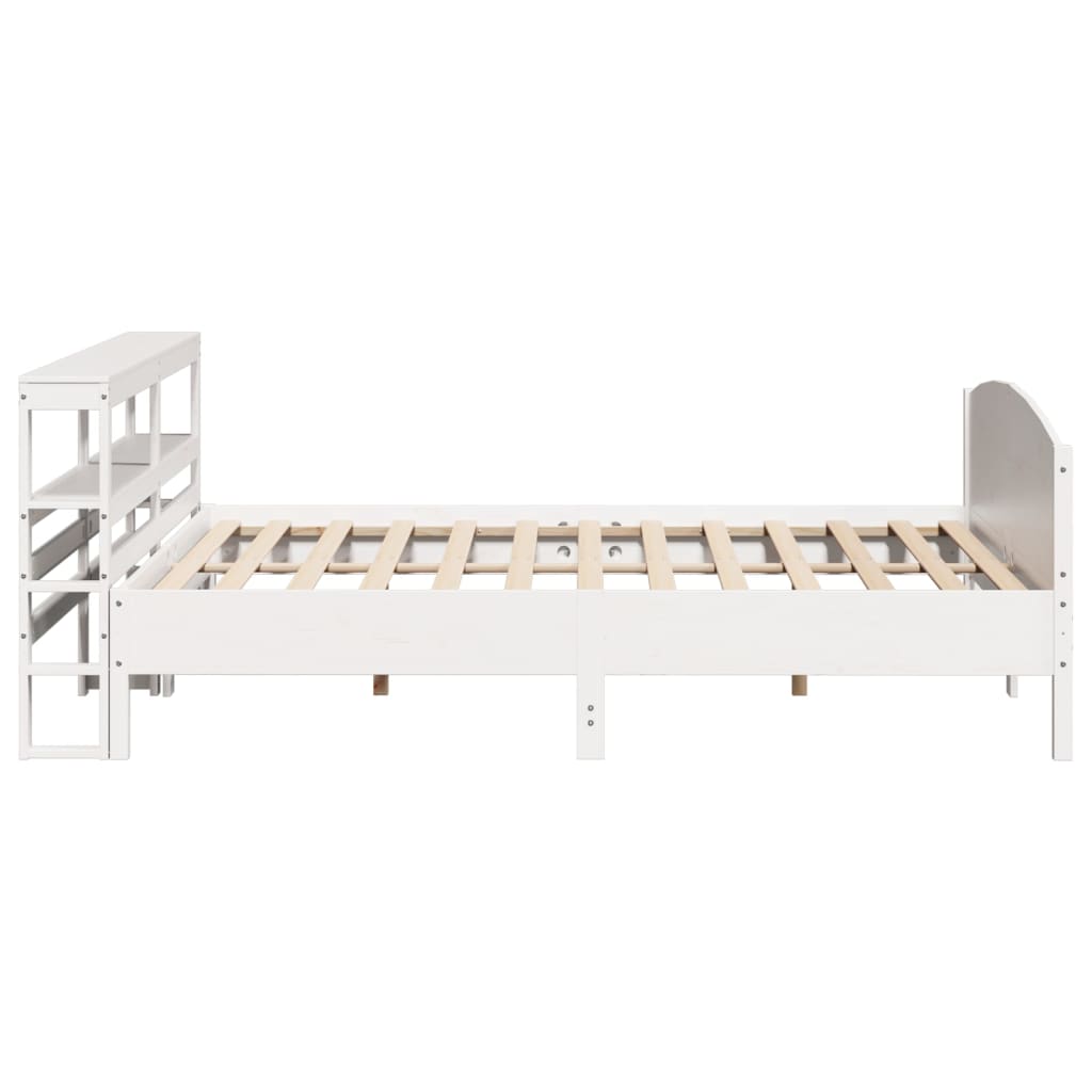 vidaXL Bed Frame without Mattress White 180x200 cm Super King Solid Wood Pine