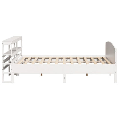 vidaXL Bed Frame without Mattress White 180x200 cm Super King Solid Wood Pine