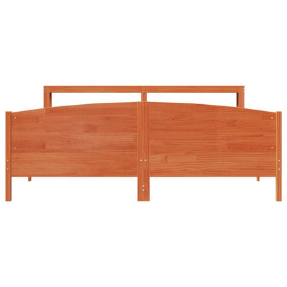 vidaXL Bed Frame without Mattress Wax Brown 180x200 cm Super King Solid Wood Pine