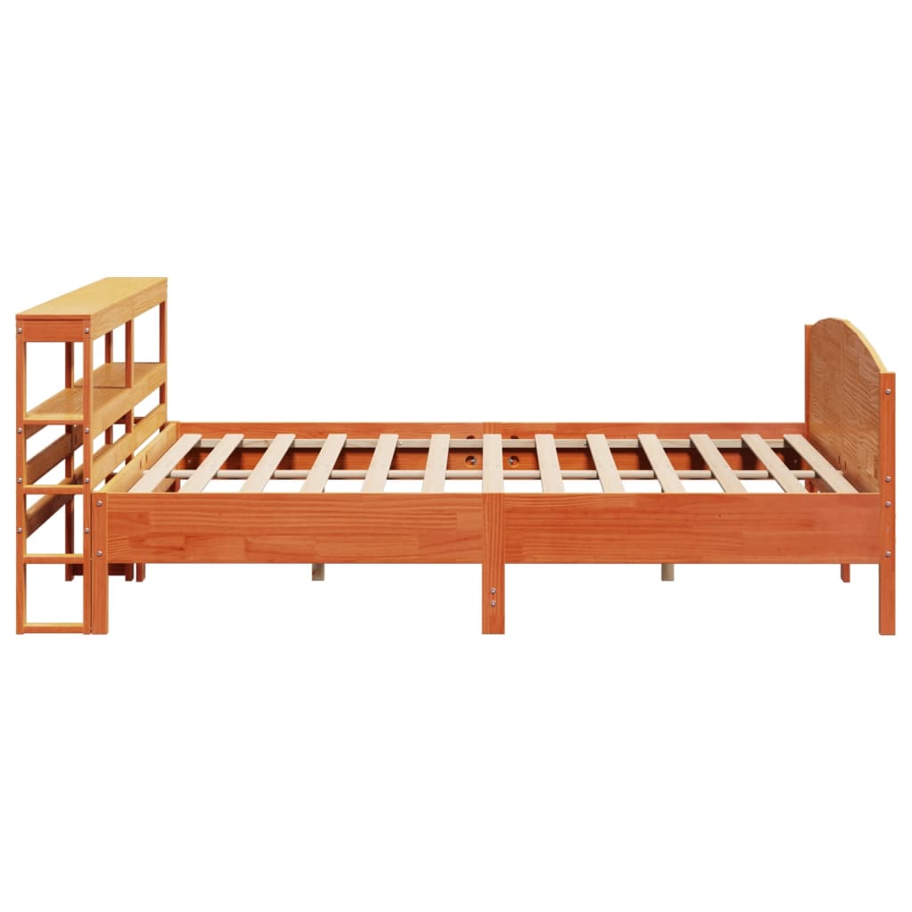 vidaXL Bed Frame without Mattress Wax Brown 180x200 cm Super King Solid Wood Pine