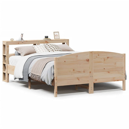 vidaXL Bed Frame without Mattress 150x200 cm King Size Solid Wood Pine