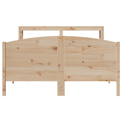 vidaXL Bed Frame without Mattress 150x200 cm King Size Solid Wood Pine