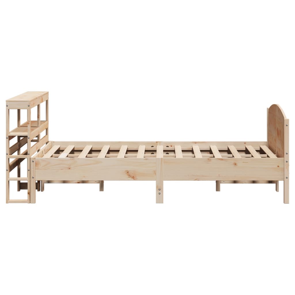 vidaXL Bed Frame without Mattress 150x200 cm King Size Solid Wood Pine