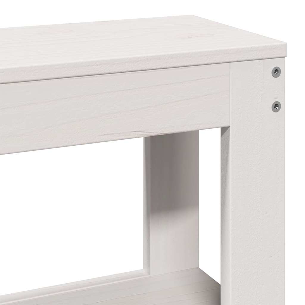 vidaXL Bed Frame without Mattress White 150x200 cm King Size Solid Wood Pine