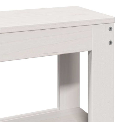 vidaXL Bed Frame without Mattress White 150x200 cm King Size Solid Wood Pine
