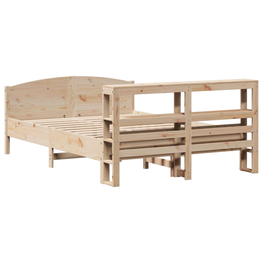 vidaXL Bed Frame without Mattress 140x200 cm Solid Wood Pine