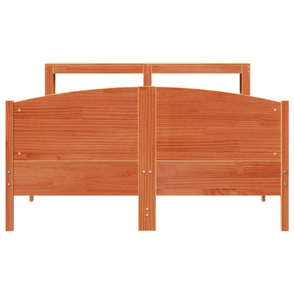 vidaXL Bed Frame without Mattress Wax Brown 140x200 cm Solid Wood Pine
