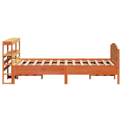 vidaXL Bed Frame without Mattress Wax Brown 140x200 cm Solid Wood Pine