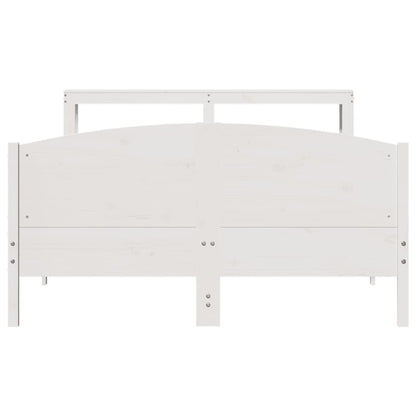 vidaXL Bed Frame without Mattress White 120x190 cm Small Double Solid Wood Pine