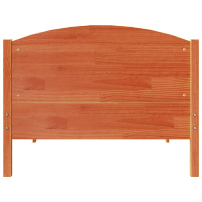 vidaXL Bed Frame without Mattress Wax Brown 100x200 cm Solid Wood Pine