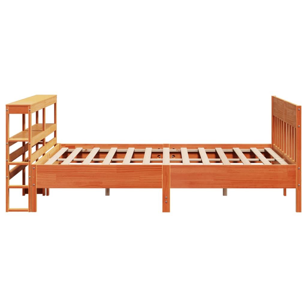 vidaXL Bed Frame without Mattress Wax Brown 180x200 cm Super King Solid Wood Pine