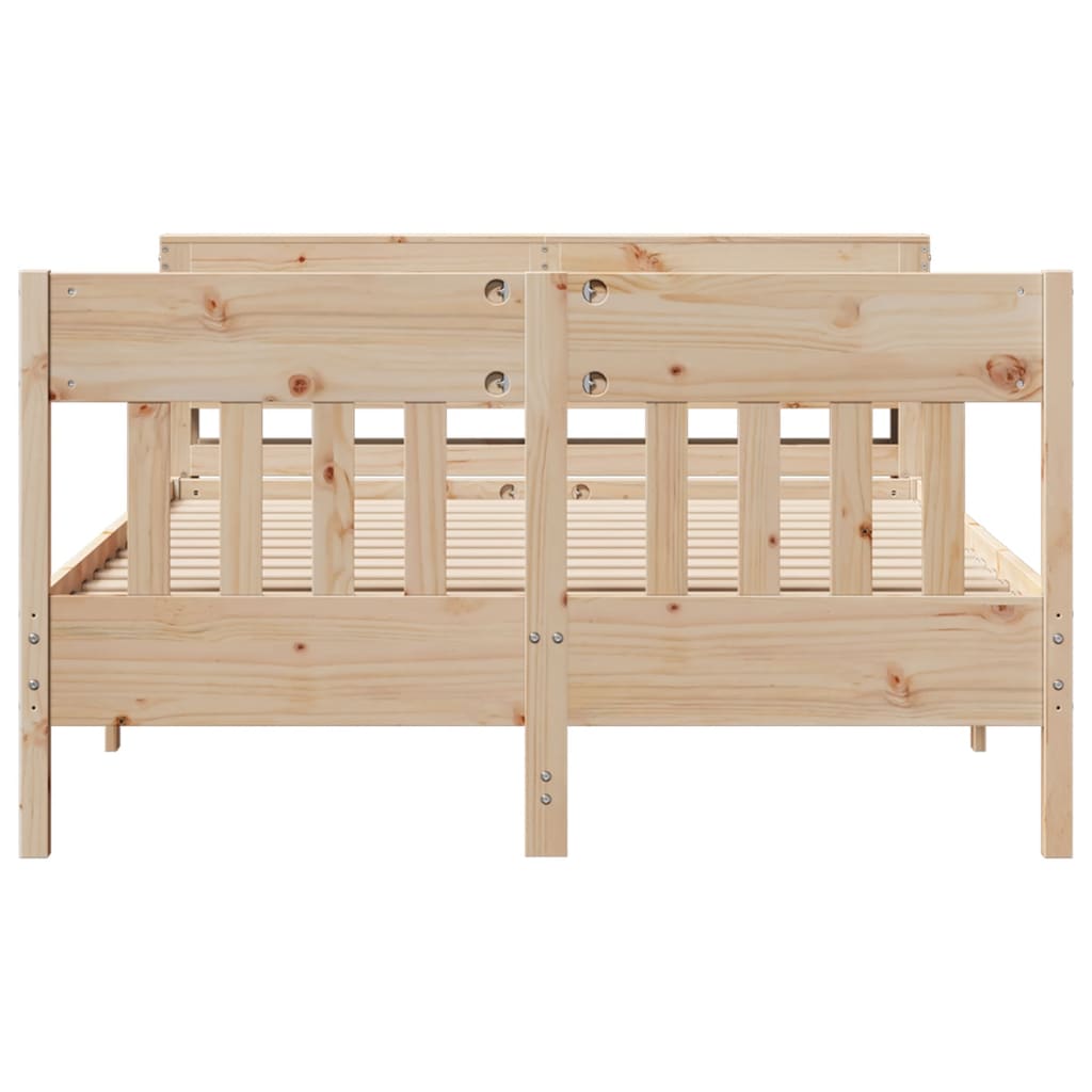 vidaXL Bed Frame without Mattress 160x200 cm Solid Wood Pine