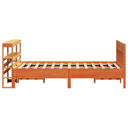 vidaXL Bed Frame without Mattress Wax Brown 160x200 cm Solid Wood Pine