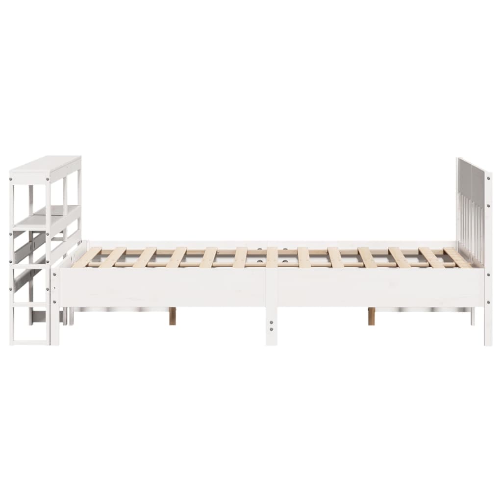 vidaXL Bed Frame without Mattress White 120x200 cm Solid Wood Pine