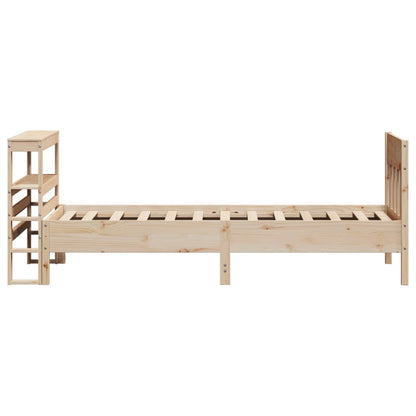 vidaXL Bed Frame without Mattress 75x190 cm Small Single Solid Wood Pine