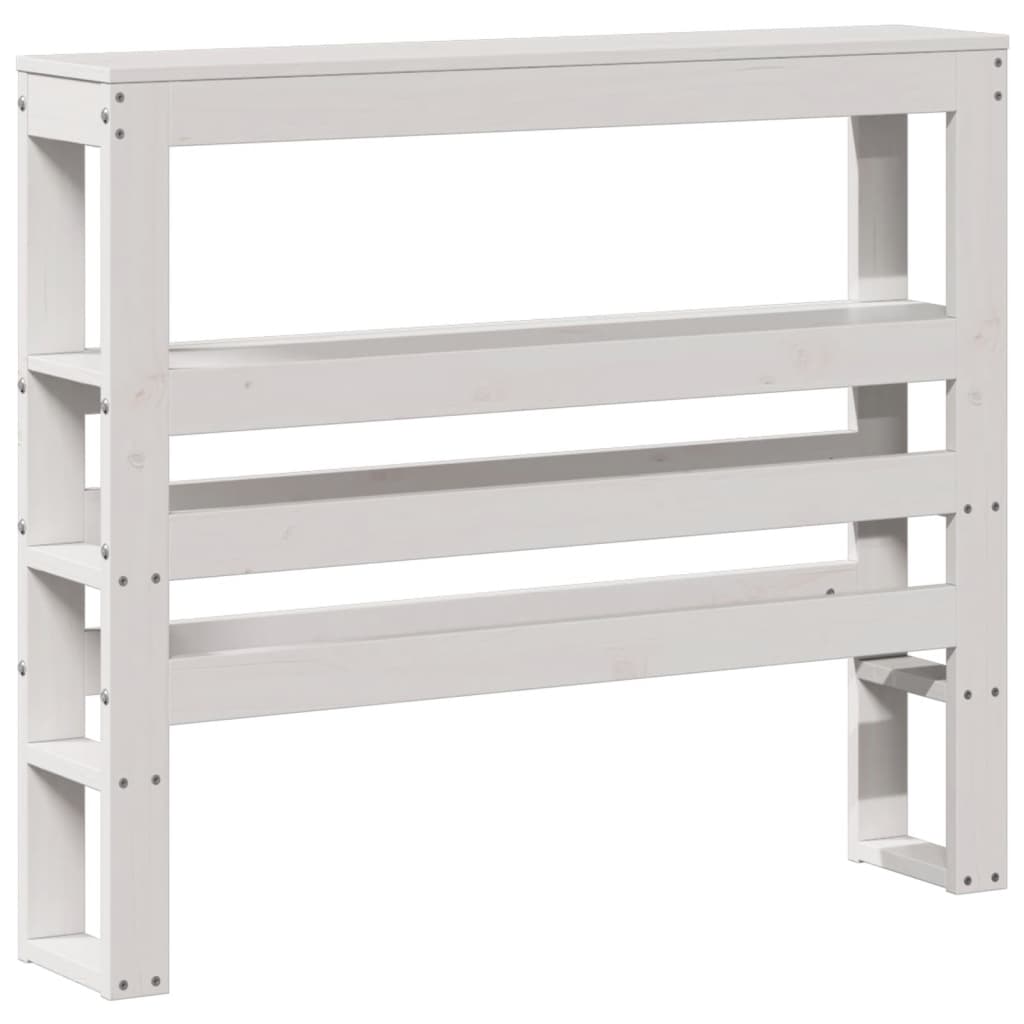vidaXL Bed Frame with Headboard White 90x200 cm Solid Wood Pine
