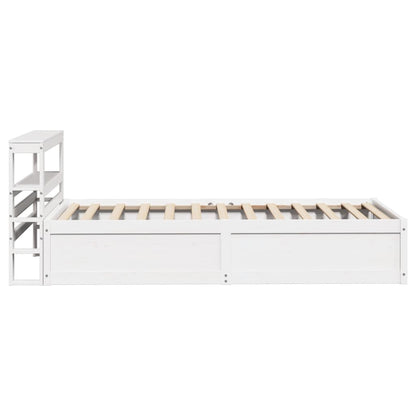 vidaXL Bed Frame with Headboard White 90x200 cm Solid Wood Pine