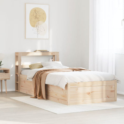 vidaXL Bed Frame with Headboard 90x190 cm Single Solid Wood Pine