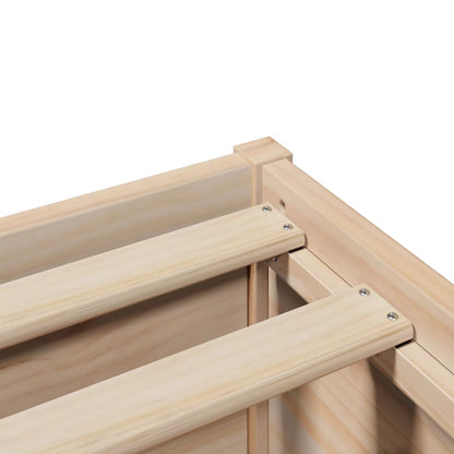 vidaXL Bed Frame with Headboard 90x190 cm Single Solid Wood Pine