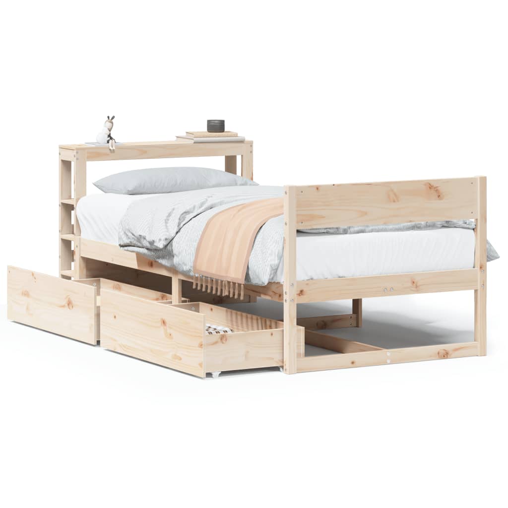 vidaXL Bed Frame without Mattress 90x200 cm Solid Wood Pine