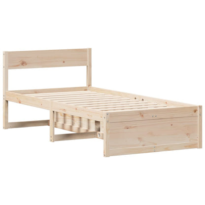 vidaXL Bed Frame without Mattress 90x190 cm Single Solid Wood Pine