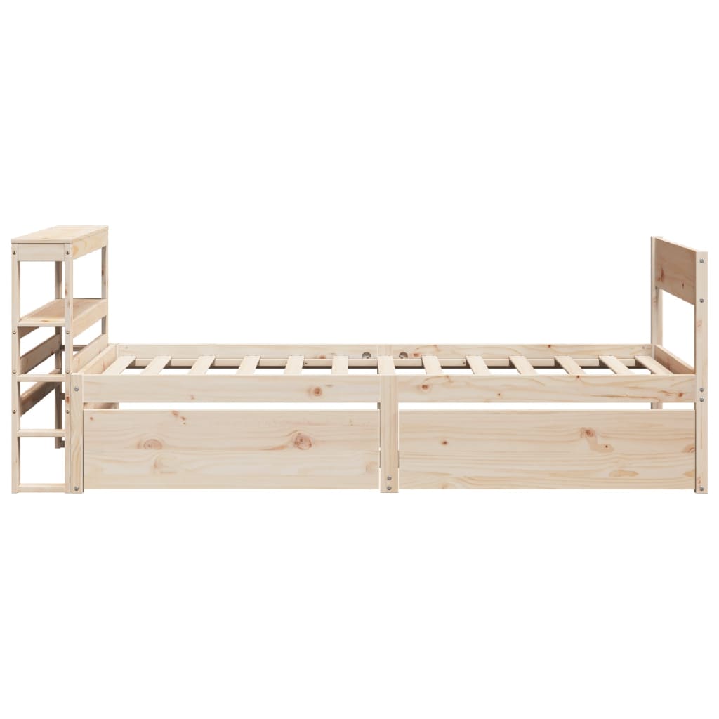 vidaXL Bed Frame without Mattress 90x190 cm Single Solid Wood Pine