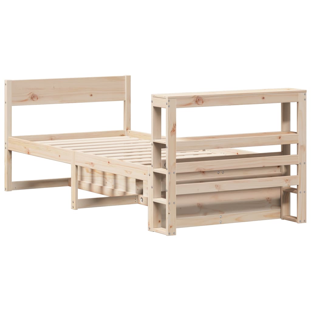 vidaXL Bed Frame without Mattress 90x190 cm Single Solid Wood Pine