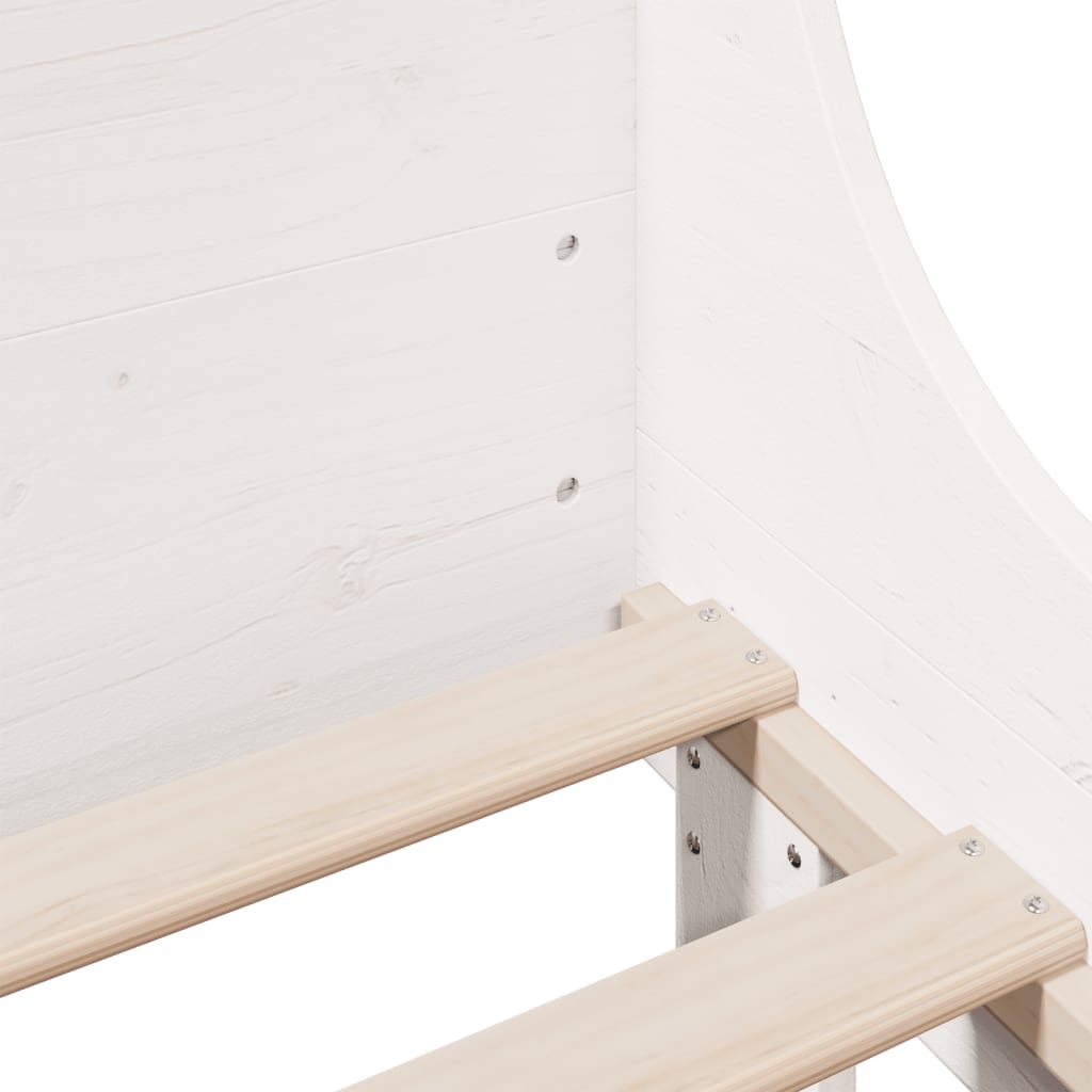 vidaXL Bed Frame without Mattress White 180x200 cm Super King Solid Wood Pine