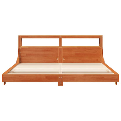 vidaXL Bed Frame without Mattress Wax Brown 180x200 cm Super King Solid Wood Pine