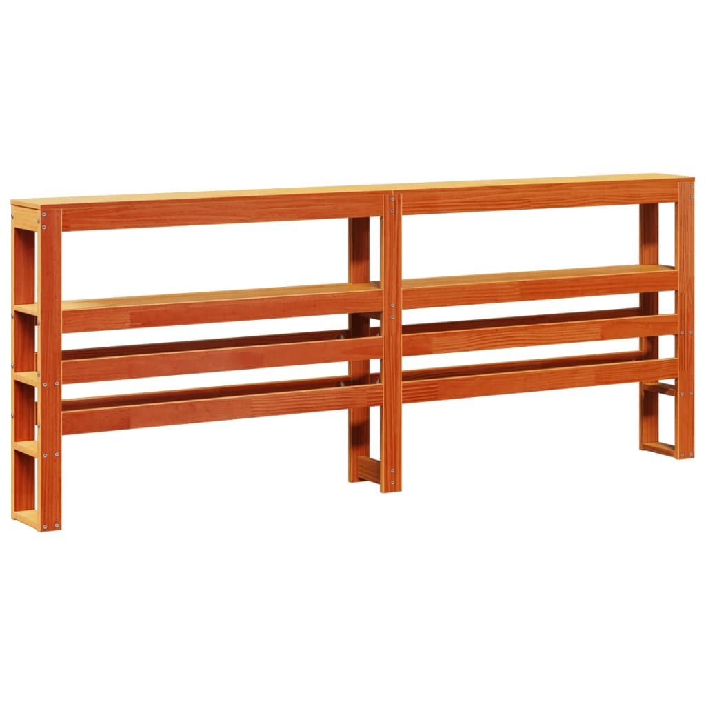 vidaXL Bed Frame without Mattress Wax Brown 180x200 cm Super King Solid Wood Pine
