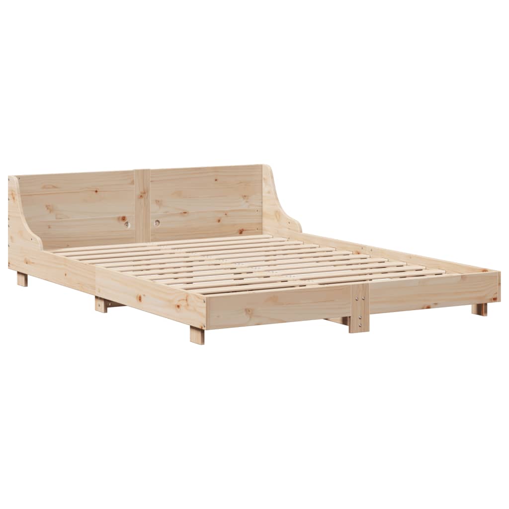 vidaXL Bed Frame without Mattress 160x200 cm Solid Wood Pine